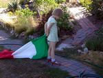 Suzanna and the italian flag