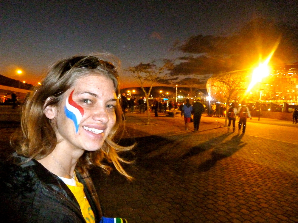 Lindsey with her nice(r) face paint